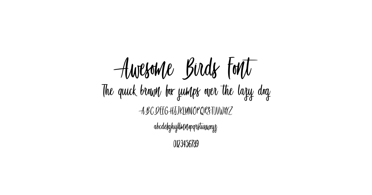 Awesome Birds Font preview