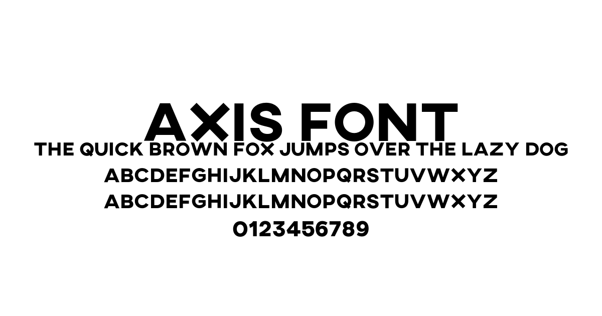Axis Font font preview