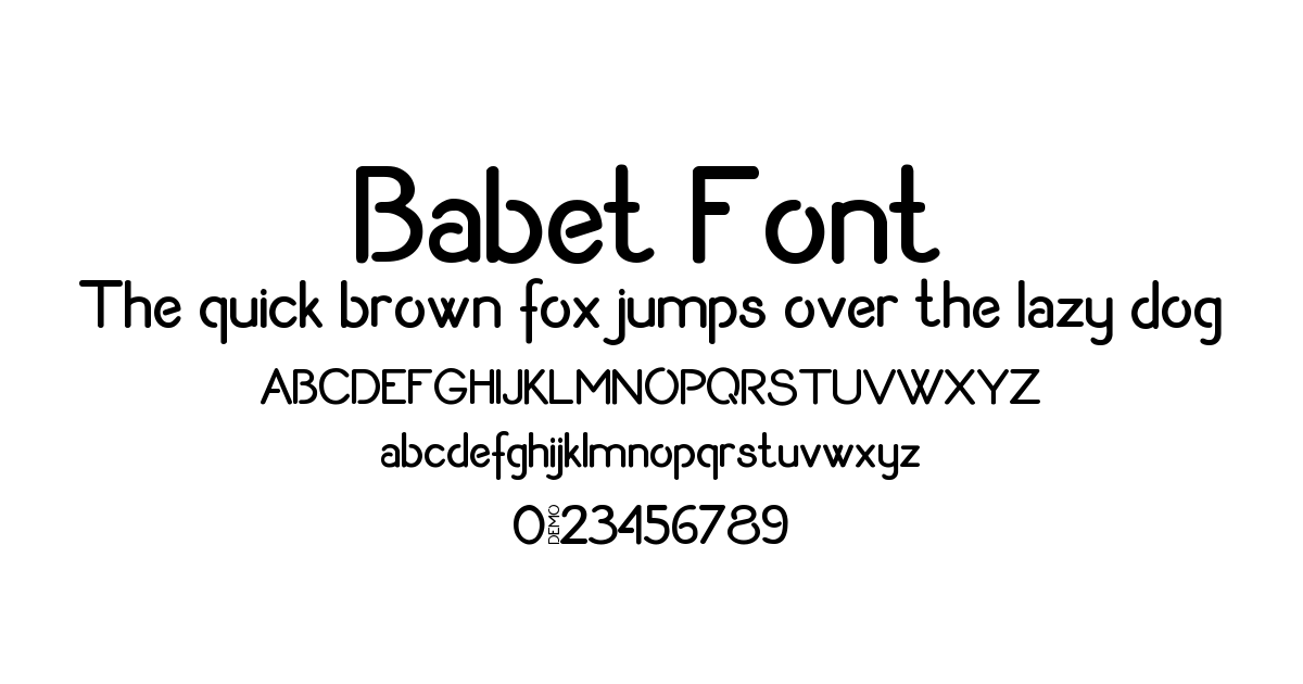 Babet Font font preview