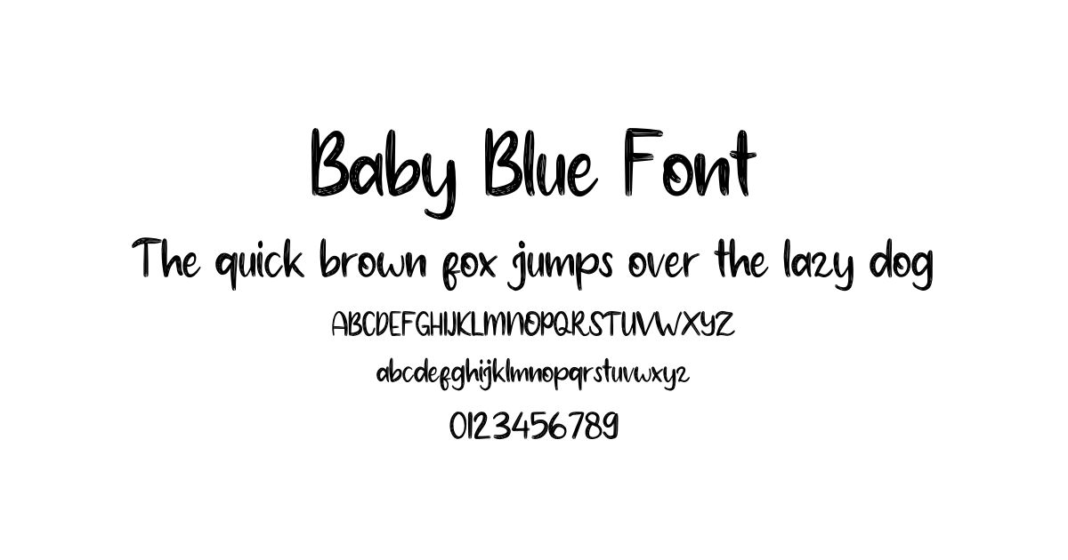 Baby Blue Font font preview