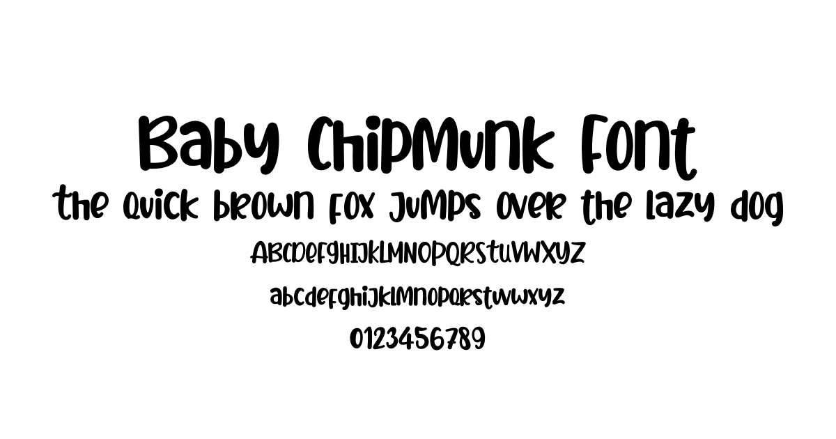 Baby Chipmunk Font preview