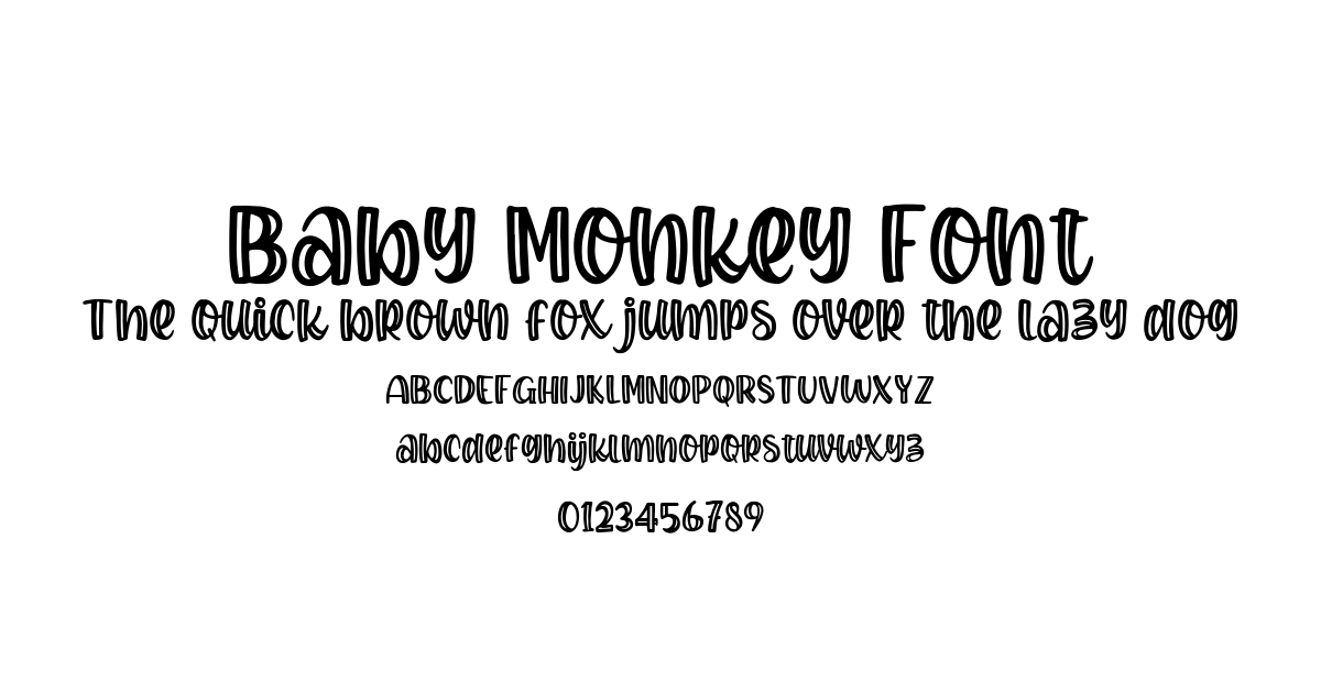 Baby Monkey Font font preview
