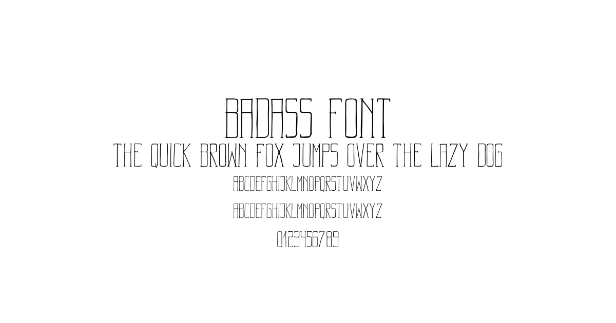 Badass Font preview