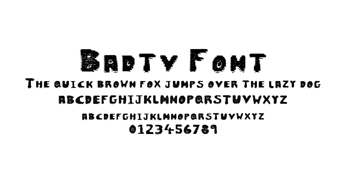 Badtv Font font preview