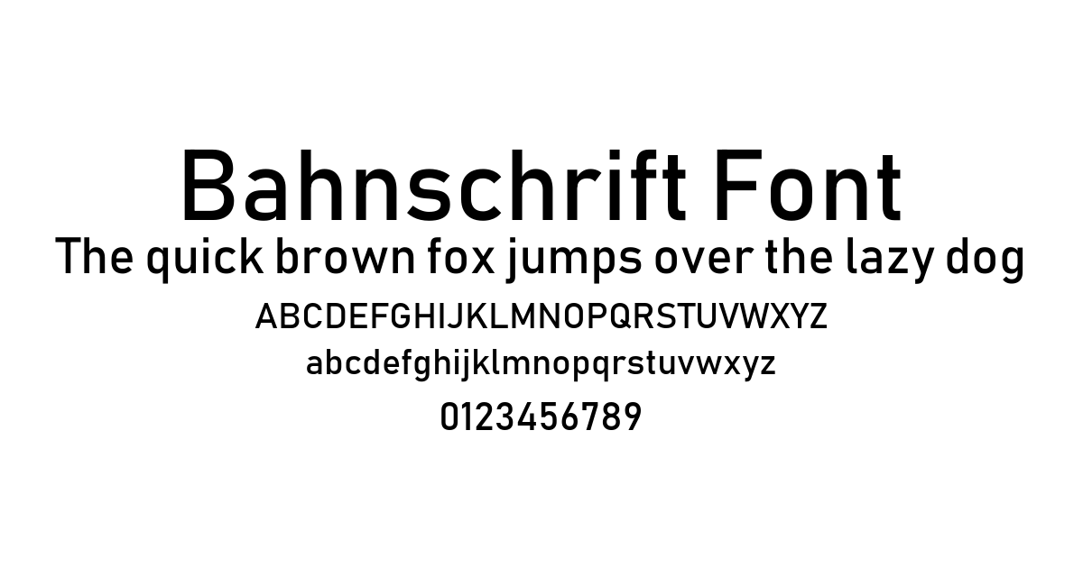 Bahnschrift Font font preview