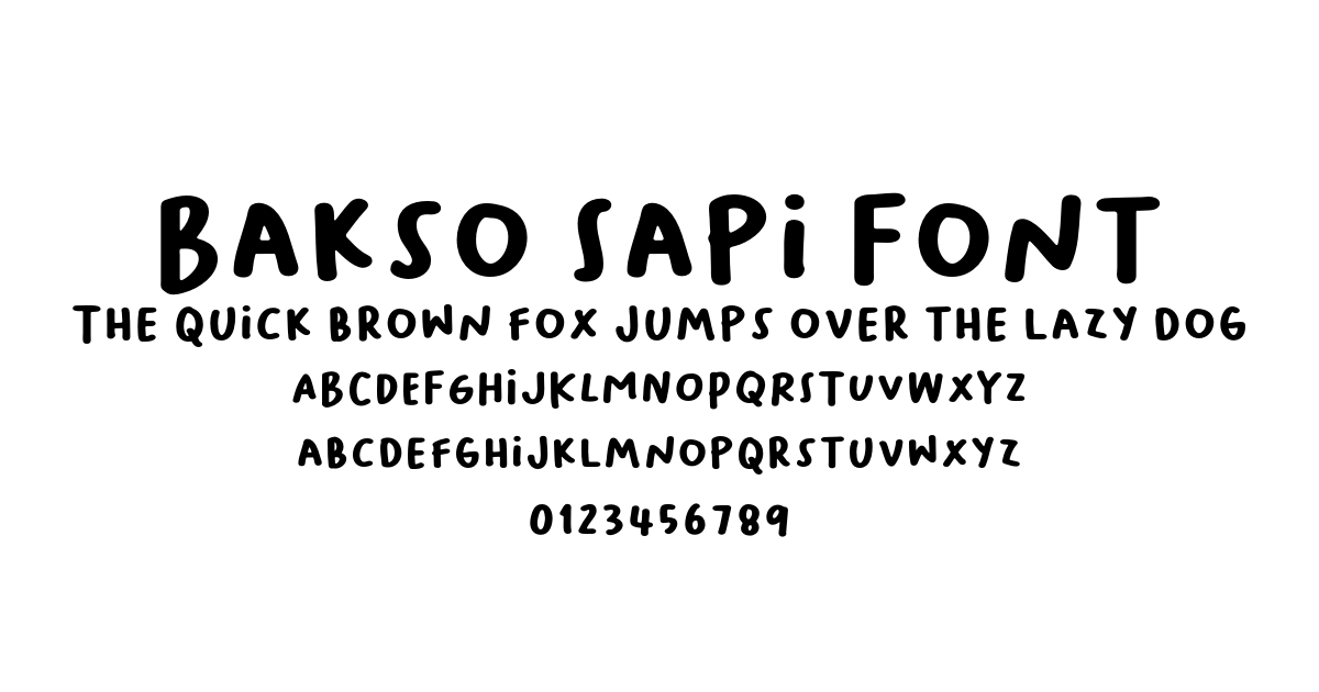 Bakso Sapi Font font preview