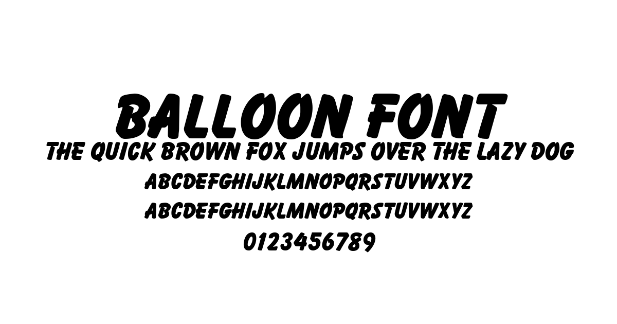 Balloon Font preview