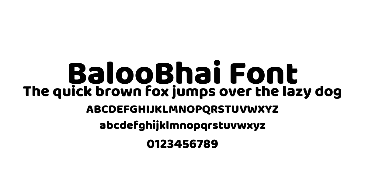 BalooBhai Font font preview