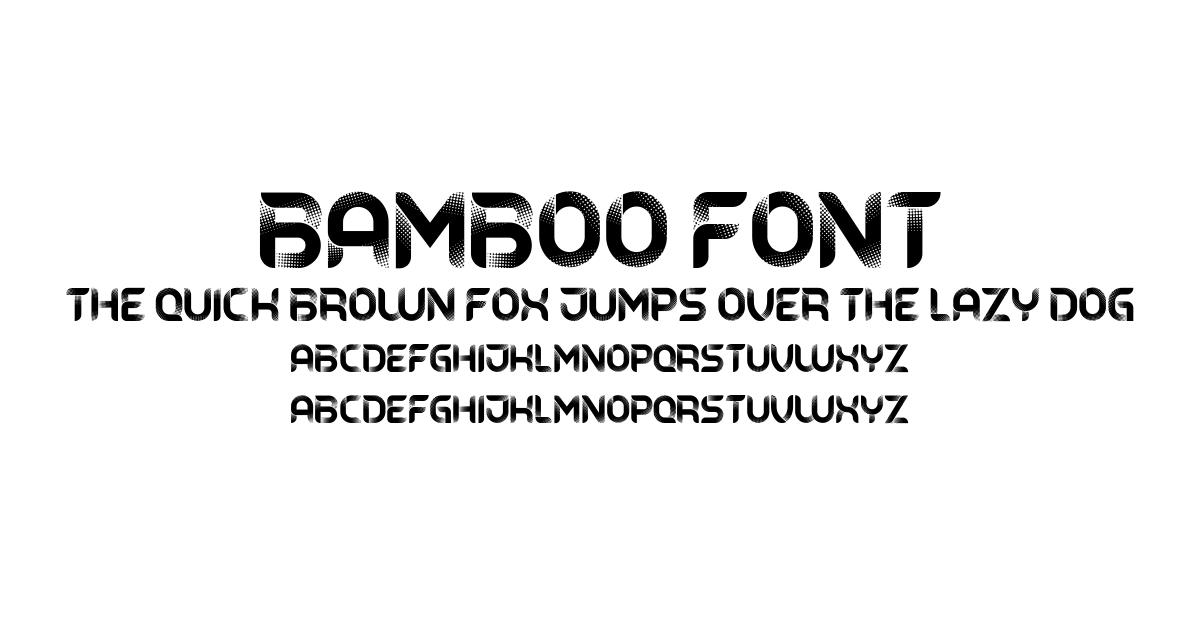 Bamboo Font preview