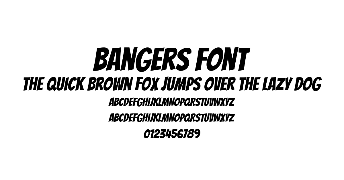 Bangers Font font preview