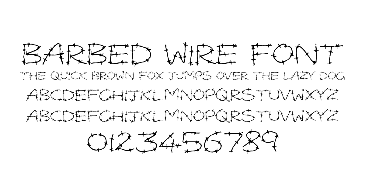 Barbed Wire Font font preview
