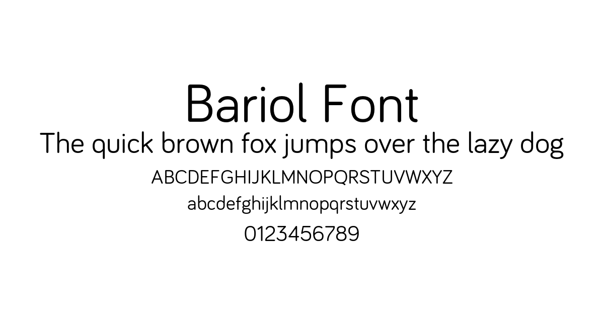 Bariol Font font preview