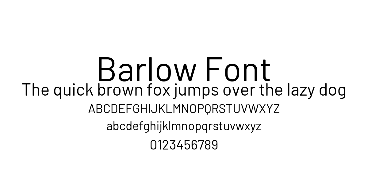 Barlow Font font preview