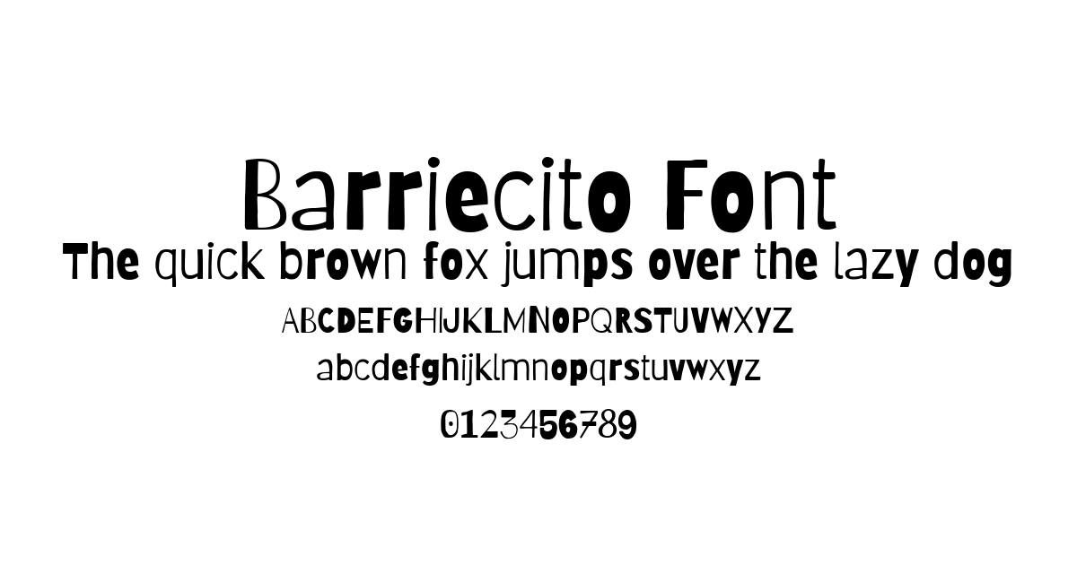 Barriecito Font font preview