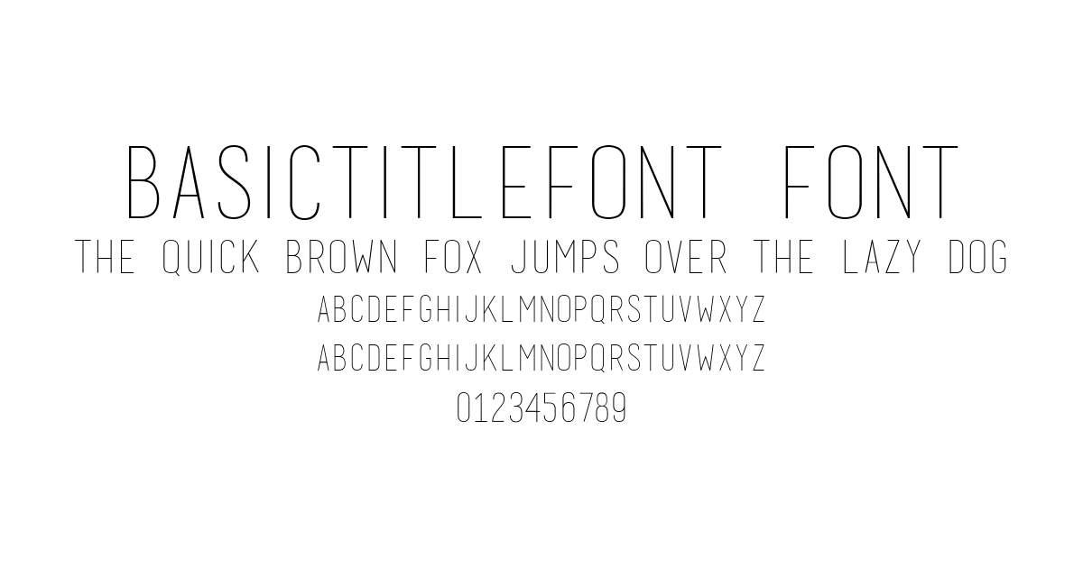 basictitlefont Font font preview