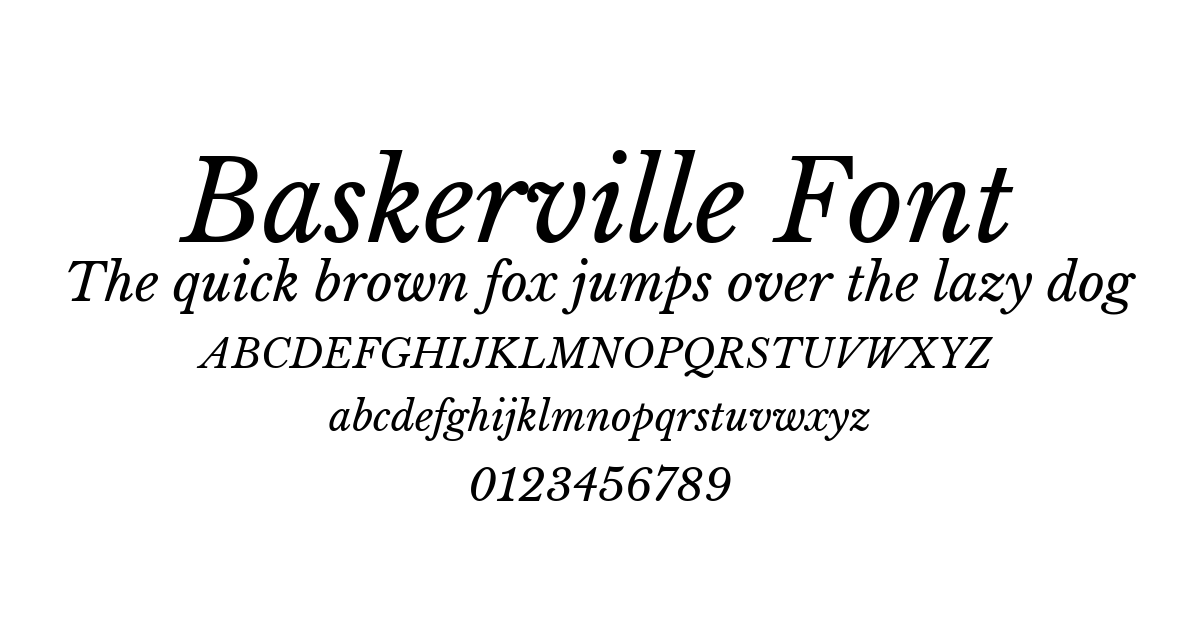 Baskerville Font font preview