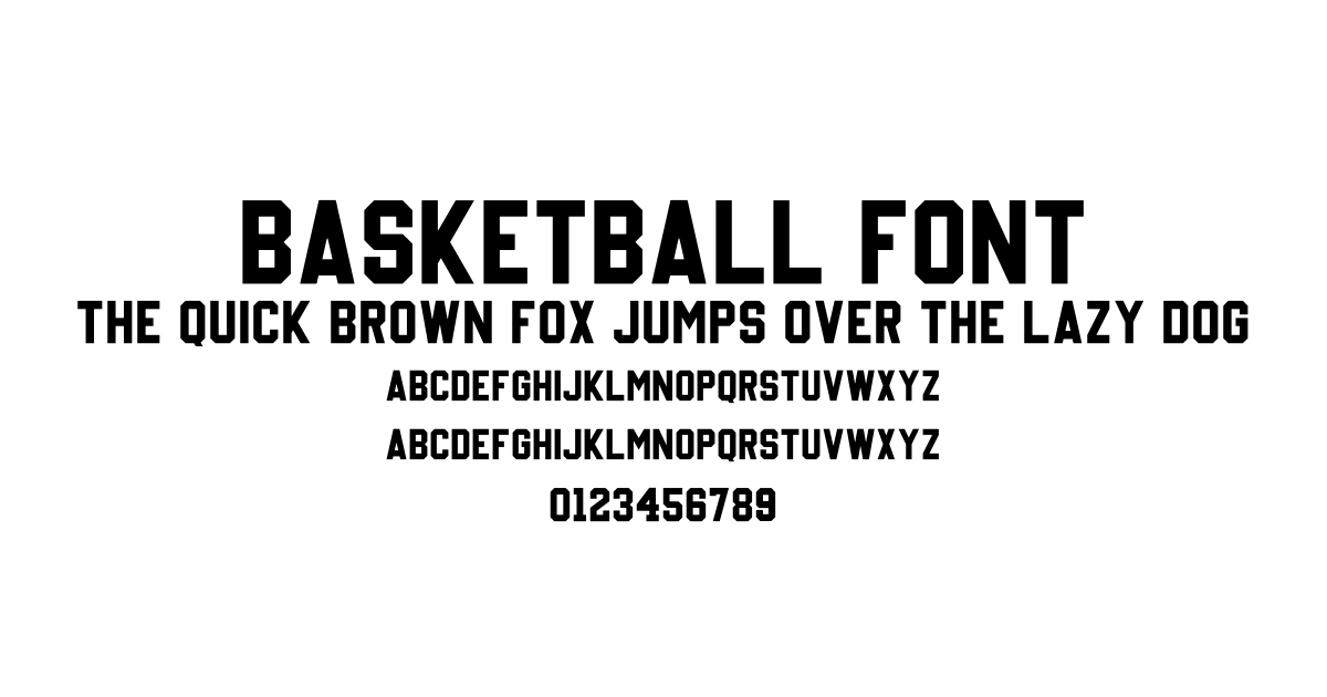 Basketball Font font preview
