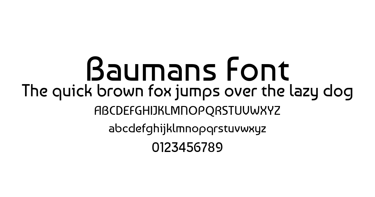 Baumans Font font preview