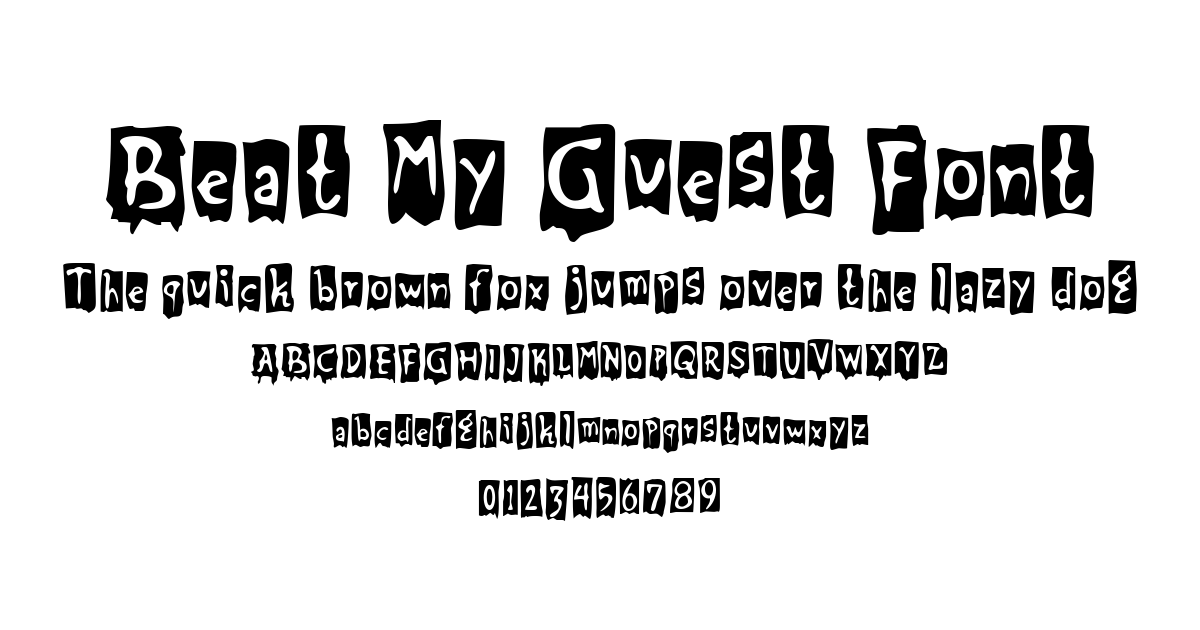 Beat My Guest Font font preview