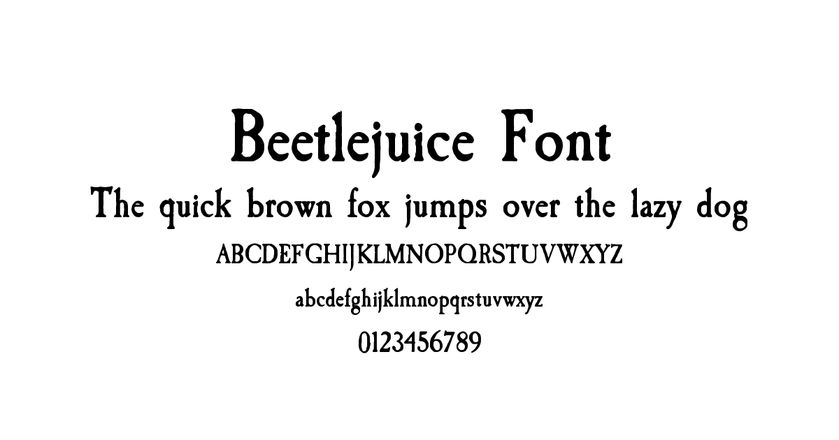 Beetlejuice Font font preview