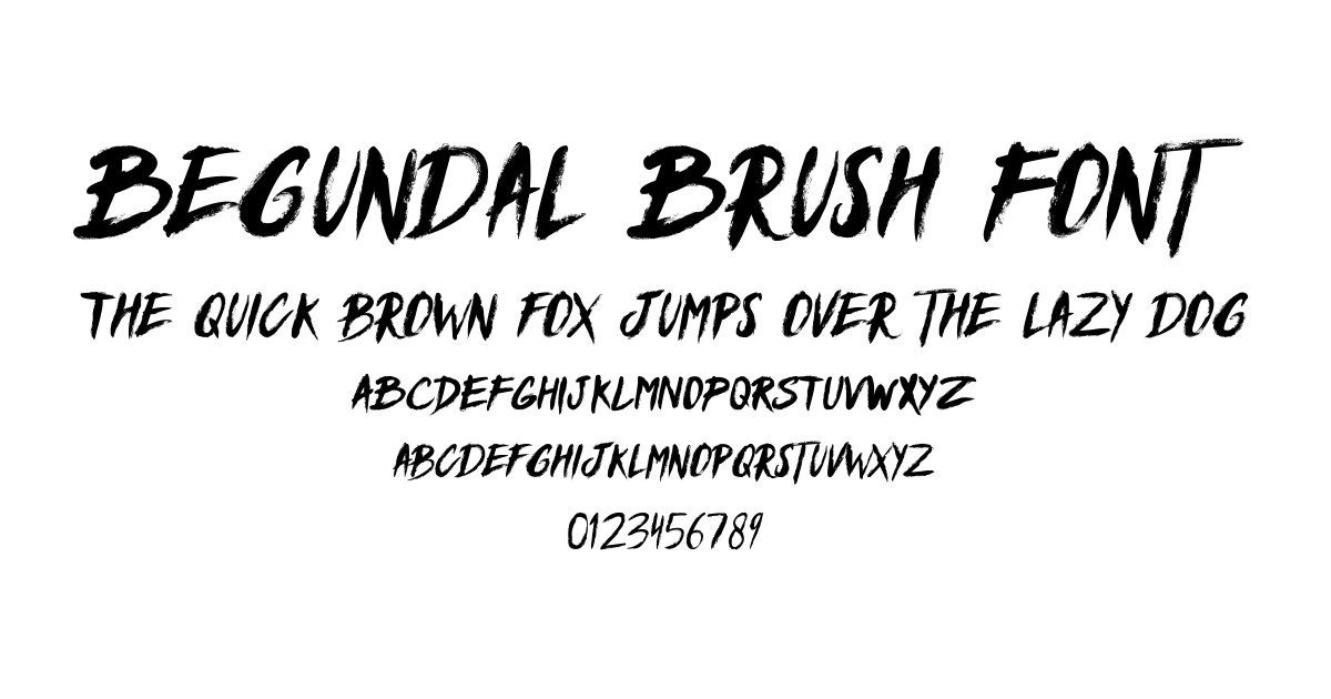 Begundal Brush Font preview