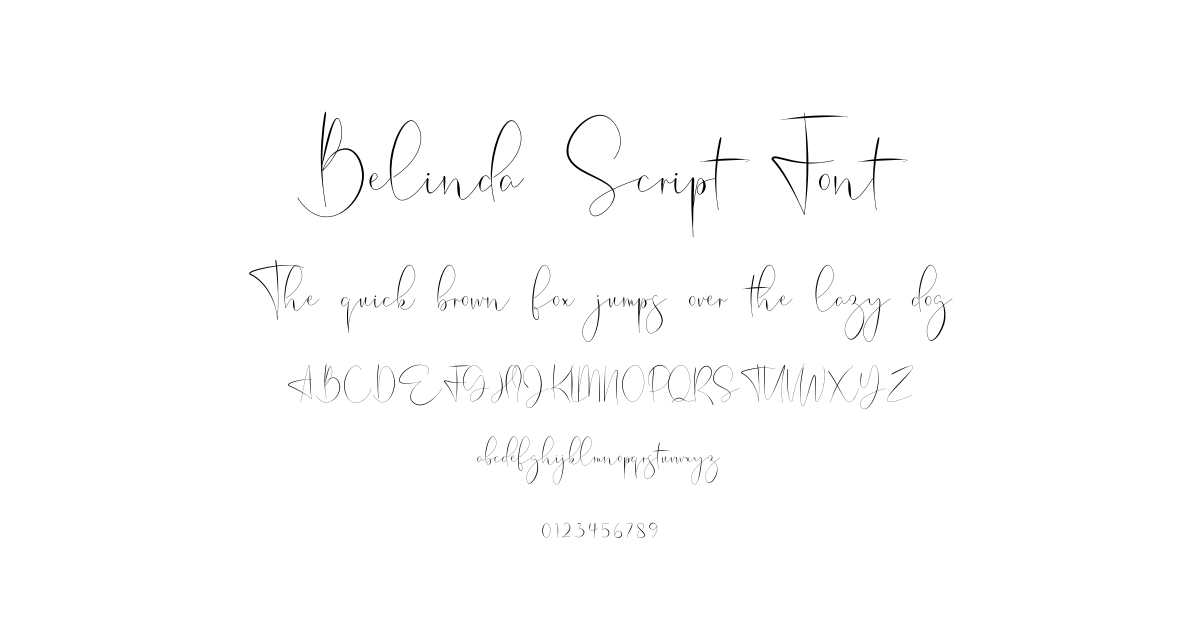 Belinda Script Font font preview