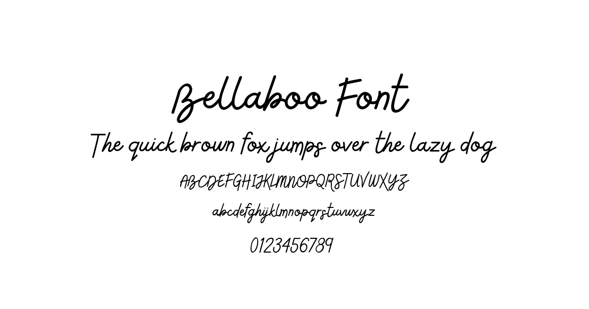 Bellaboo Font preview
