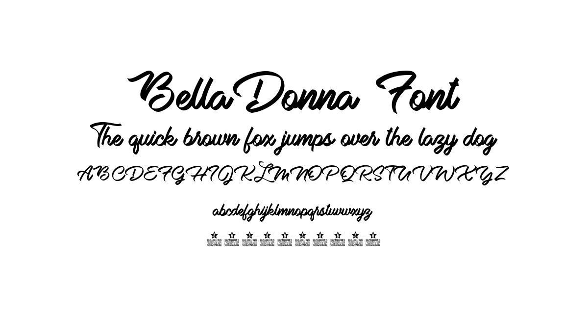 BellaDonna Font font preview