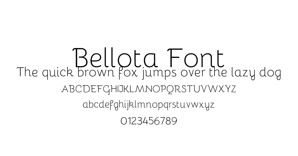 Bellota Font font preview