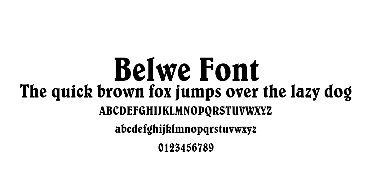 Belwe Font font preview