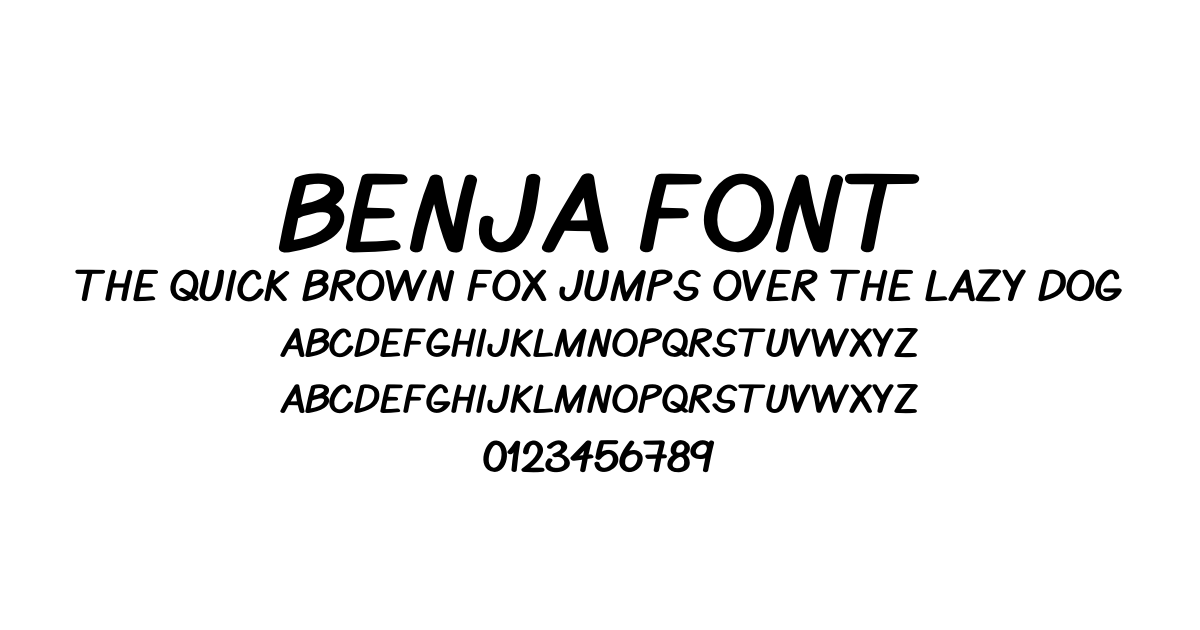 Benja Font font preview