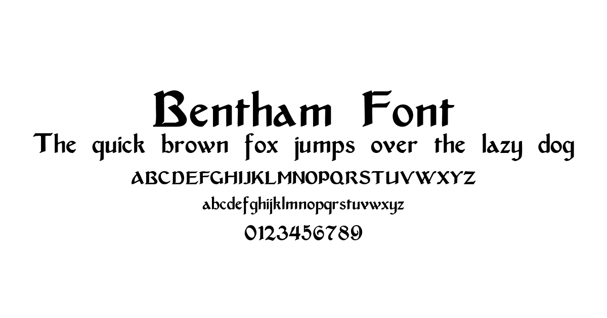Bentham Font font preview