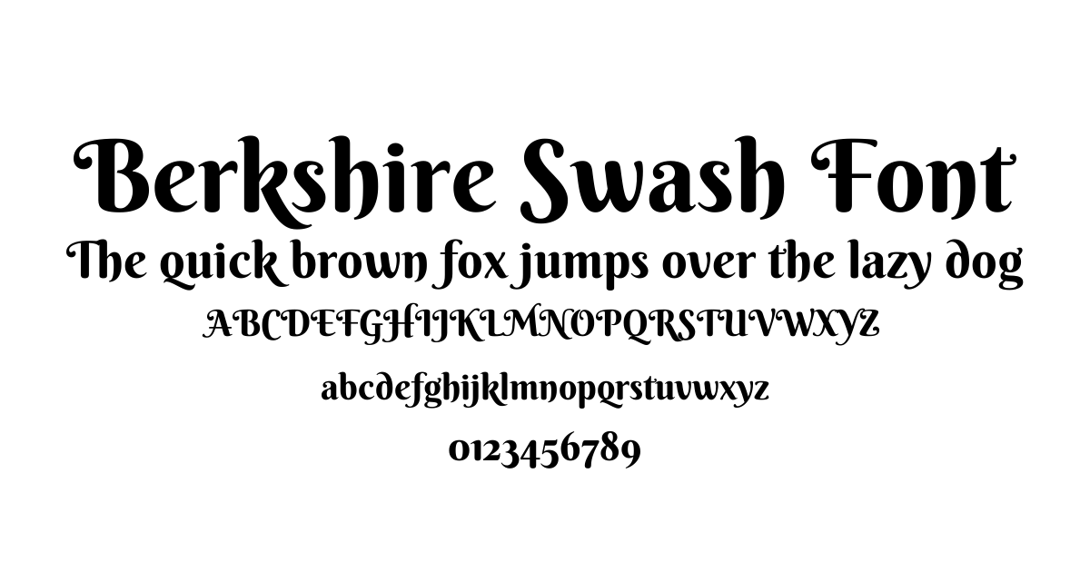 Berkshire Swash Font font preview