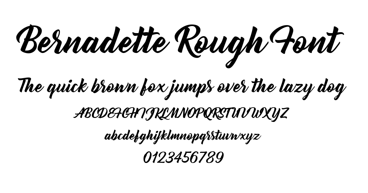 Bernadette Rough Font font preview