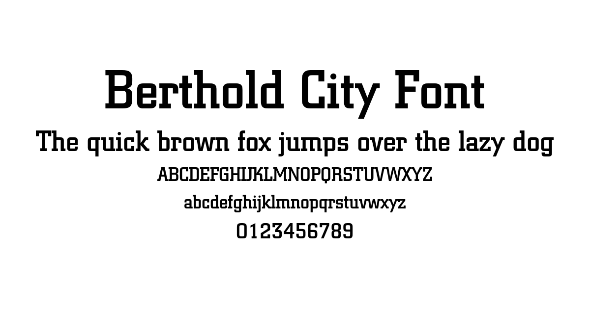 Berthold City Font font preview