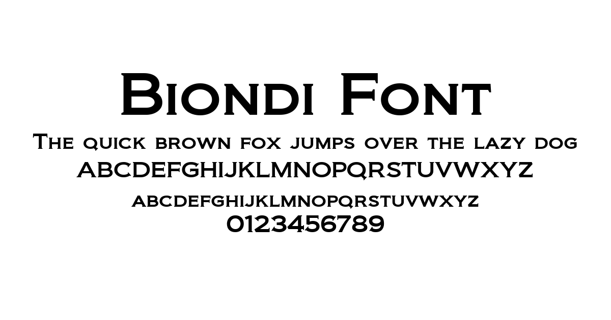 Biondi Font font preview