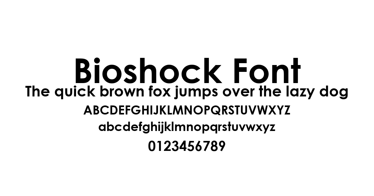 Bioshock Font font preview