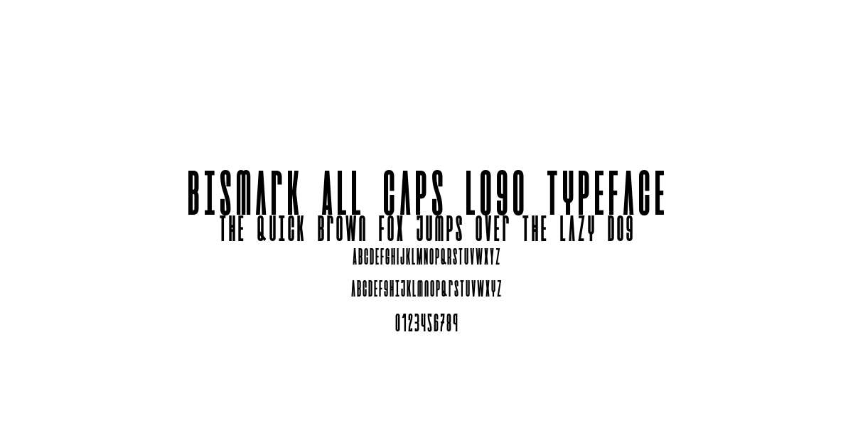 Bismark All Caps Logo Typeface font preview