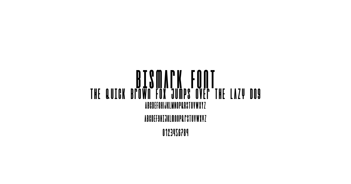 Bismark Font font preview