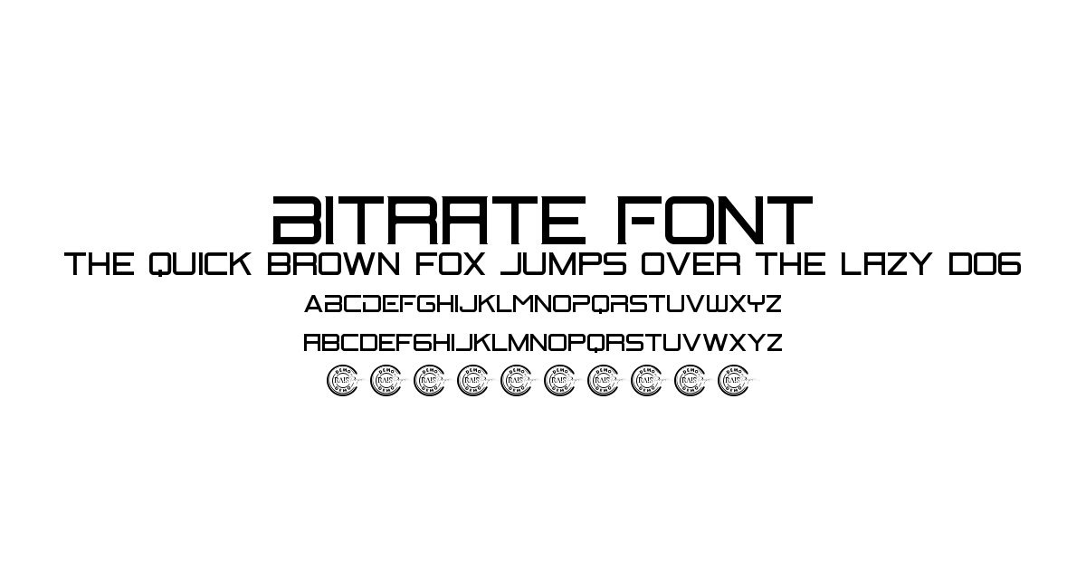 Bitrate Font font preview