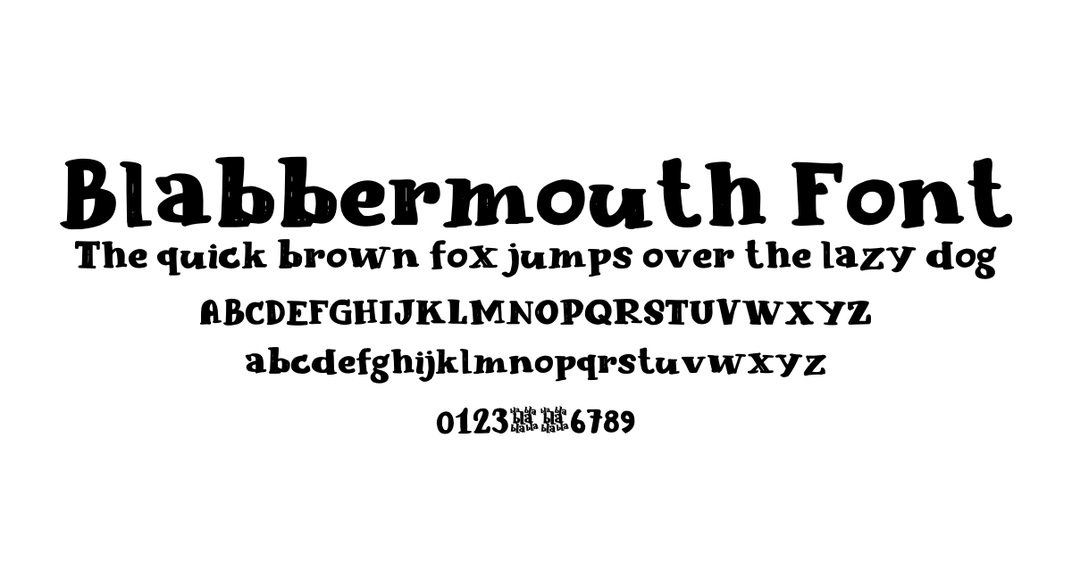Blabbermouth Font font preview