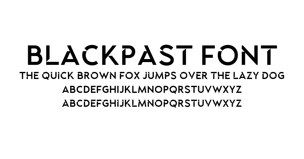 Blackpast Font font preview