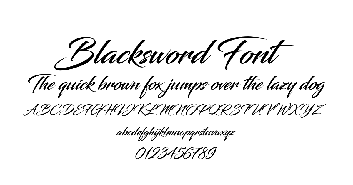 Blacksword Font font preview
