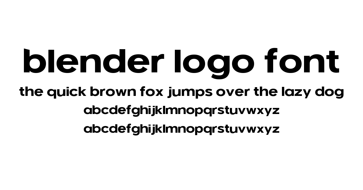 Blender Logo Font font preview