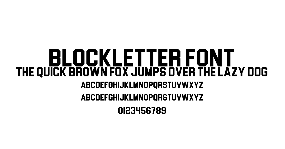 Blockletter Font preview