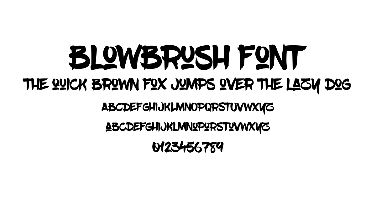 Blowbrush Font font preview