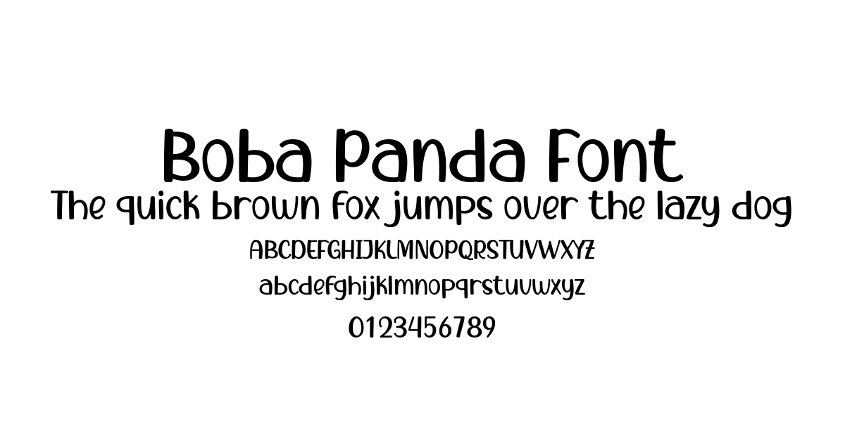 Boba Panda Font preview