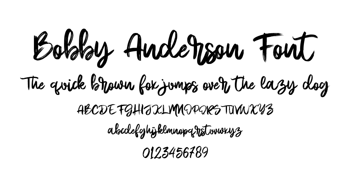 Bobby Anderson Font preview