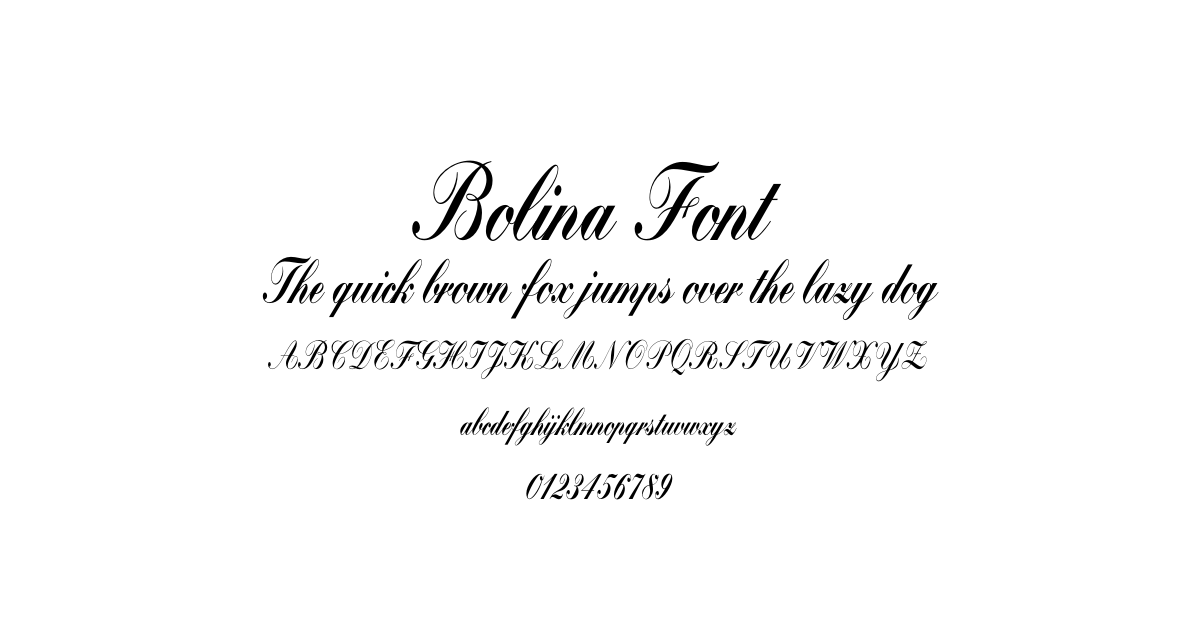 Bolina Font font preview
