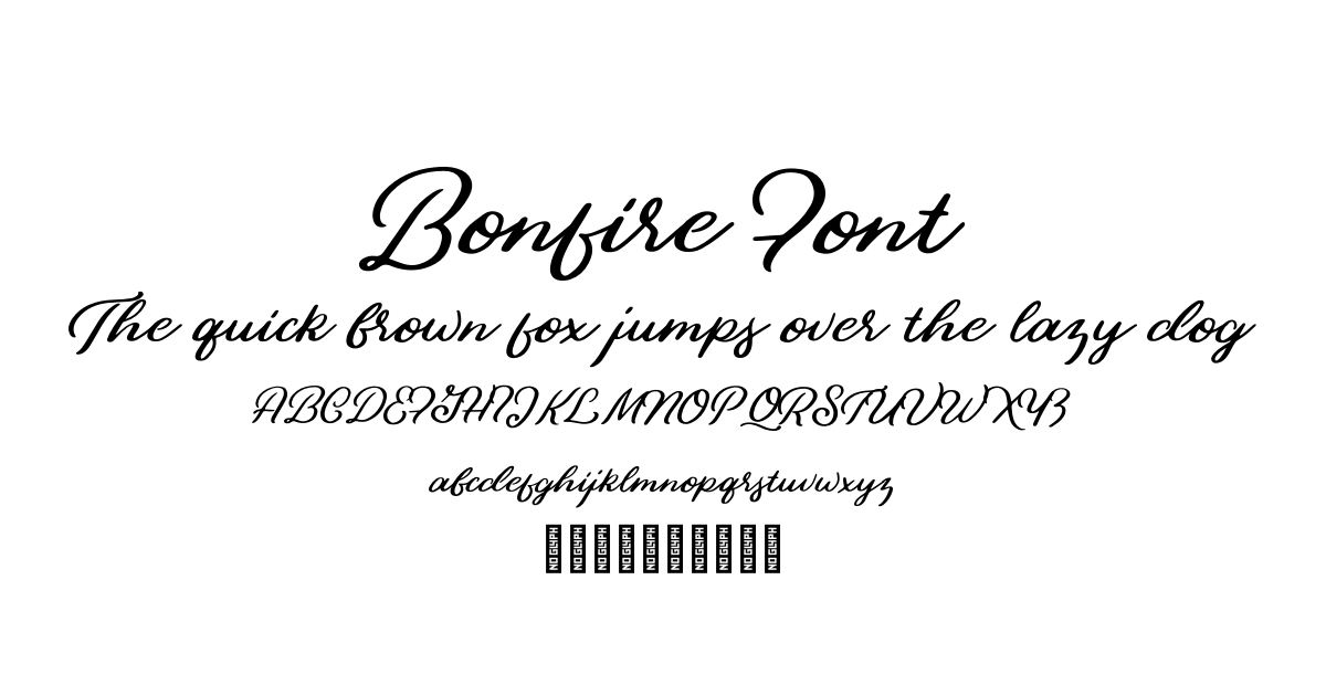 Bonfire Font font preview